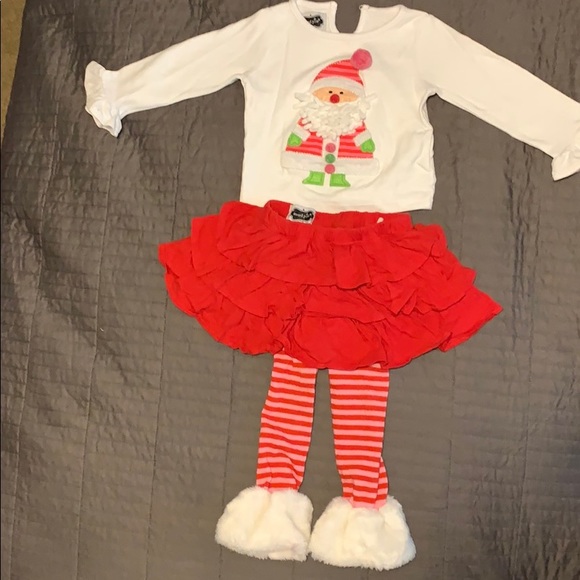 Mud Pie Other - Mudpie Santa outfit for baby/toddler girl